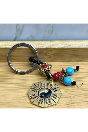 Metal Yin Yang Anahtarlık