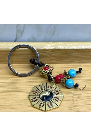 Metal Yin Yang Anahtarlık