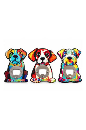 İstanbul Temalı Ahşap Şişe Açacaklı Magnet 3'lü Set