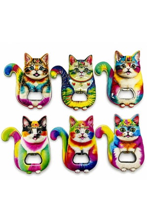 Kedi Tasarımı İstanbul Temalı Buzdolapı Süsü Magnet - 11x10cm