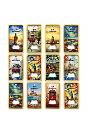 İstanbul Temalı Açacaklı Buzdolapı Süsü Magnet - 12x7cm