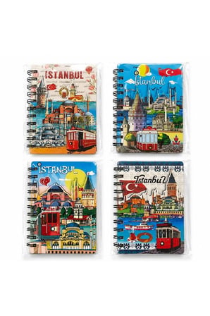 İstanbul Temalı Kabartmalı Defter - 15x11cm