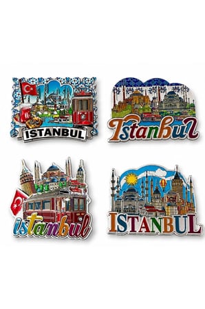 İstanbul Temalı Silikon Magnet - 10x6,5cm