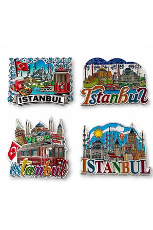 İstanbul Temalı Silikon Magnet - 10x6,5cm