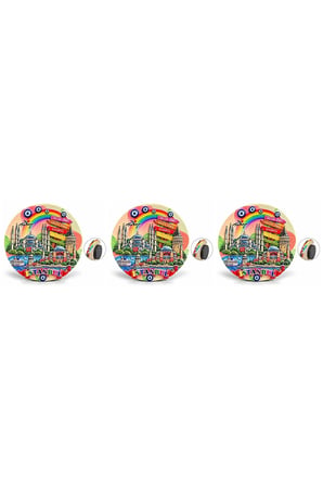 İstanbul Temalı Polyester Magnet 3'lü Set