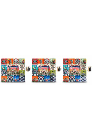 İstanbul Temalı Polyester Magnet 3'lü Set