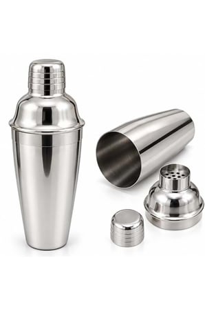 Paslanmaz Çelik Kokteyl Shaker Süzgeçli Büyük Boy