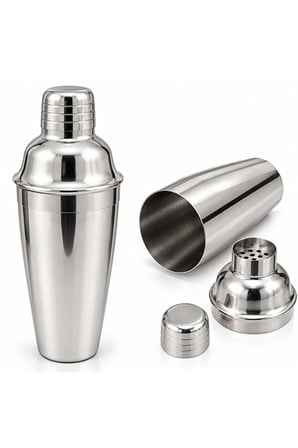 Paslanmaz Çelik Kokteyl Shaker Süzgeçli Büyük Boy
