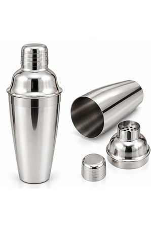 Paslanmaz Çelik Kokteyl Shaker Süzgeçli Büyük Boy