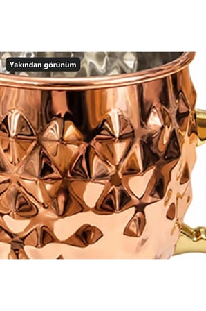 Bakır Kupa Bardak 10 x 8 cm