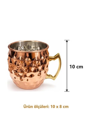 Bakır Kupa Bardak 10 x 8 cm