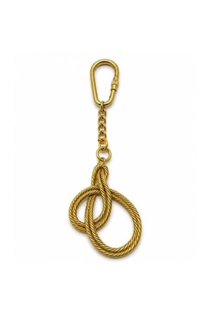 Pirinç Halat Düğümü Anahtarlık - 13cm