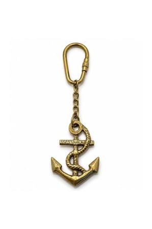 Pirinç Çapa Anahtarlık - 10cm