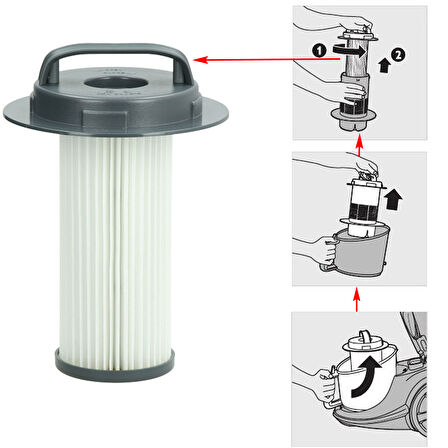 Silindirik Hepa Filtre - HF015