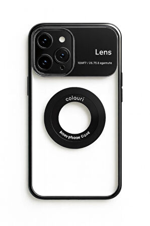 İphone 15 Pro Max Kılıf Kamera Korumalı Magsafe Colourl Siyah