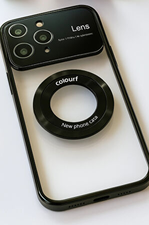 İphone 14 Pro Max Kılıf Kamera Korumalı Magsafe Colourl Siyah