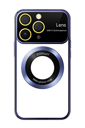 İphone 13 Pro Kılıf Kamera Korumalı Magsafe Colourl Mavi