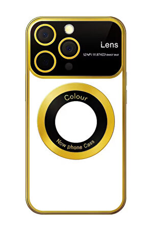 İphone 13 Pro Kılıf Kamera Korumalı Magsafe Colourl Gold