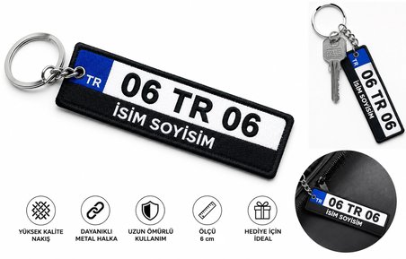 3D Anahtarlık Kişiye Özel Plaka Qtop Q-0965