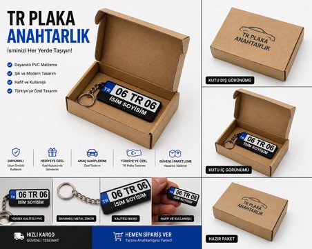 3D Anahtarlık Kişiye Özel Plaka Qtop Q-0965