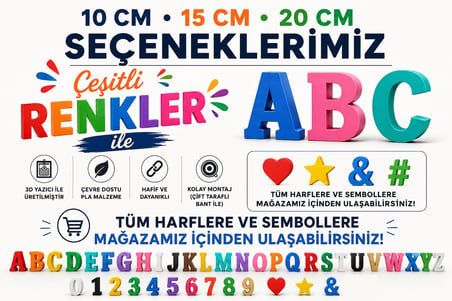 Dekoratif  -C- Harfi 20 Cm Q-1146