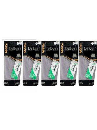 Tatkan Erkek 5'li Modal Penye (Likralı Esnek) Spor Kesim Slim Fit Boxer Külot (Kombin) Abani Classic