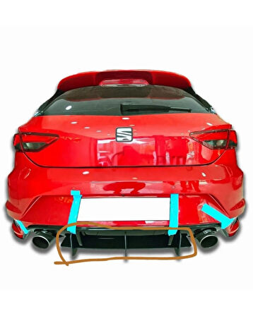  Seat Leon Mk3 2013-2017 Aero Tampon Orta Flapları (Plastik)
