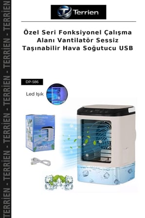 Özel Seri Fonksiyonel Çalışma Alanı Vantilatör Sessiz Taşınabilir Hava Soğutucu USB
