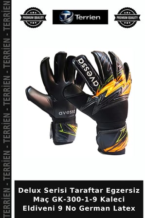 Delux Serisi Taraftar Egzersiz Maç GK-300-1-9 Kaleci Eldiveni 9 No German Latex