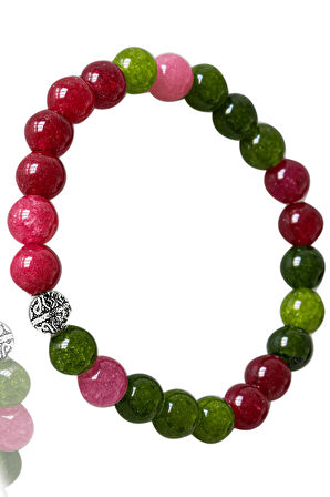 Sertifikalı Kız Öğrenci Başarı Bilekliği (Gül Kuvars, Yeşim, Yakut Taşı)