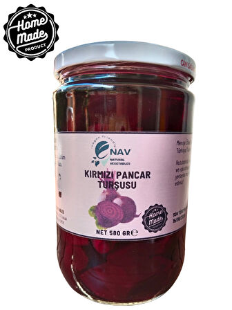 NAV Kırmızı Pancar Turşusu Ev Yapımı Katkısız Koruyucusuz 580 GR