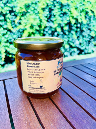 NAV Kayısı Reçeli Ev Yapımı Katkısız Koruyucusuz Cam Kavanozda 450 GR