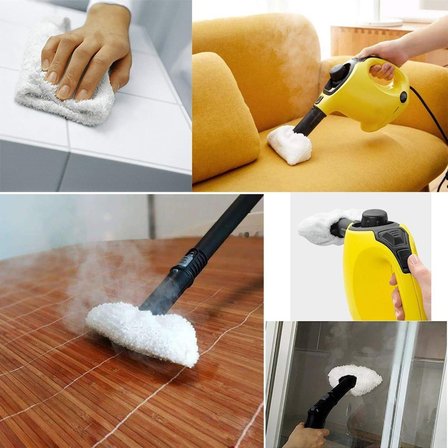 Karcher SC Serisi ile Uyumlu Cam Silme Aparatı ve Mikrofiber Bez Seti Toplam 7 parça