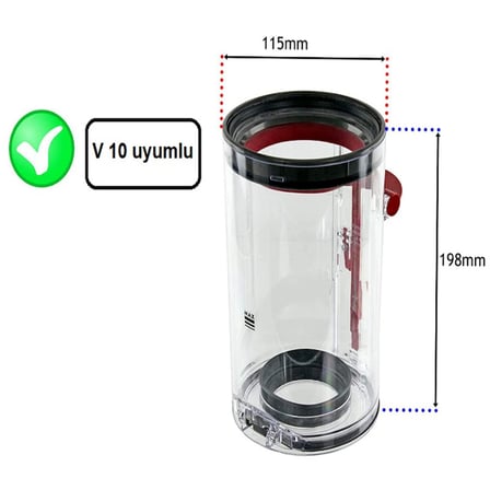 Dyson V10 Toz Haznesi ile Uyumlu Yedek Parça