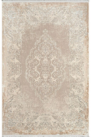 Pierre Cardin Pier Zen HG01B Krem Vizon Viskon Akrilik Yumuşak Leke Tutmaz Silinebilir Halı