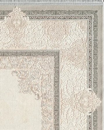 Pierre Cardin Pier Zen HG03A Krem Gri Viskon Akrilik Yumuşak Leke Tutmaz Silinebilir Halı