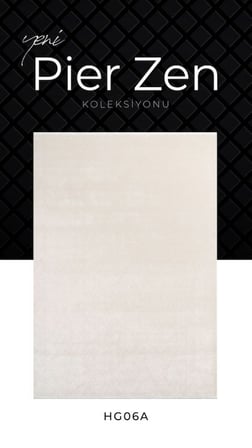Pierre Cardin Pier Zen HG06A Krem Vizon Viskon Akrilik Yumuşak Leke Tutmaz Silinebilir Halı