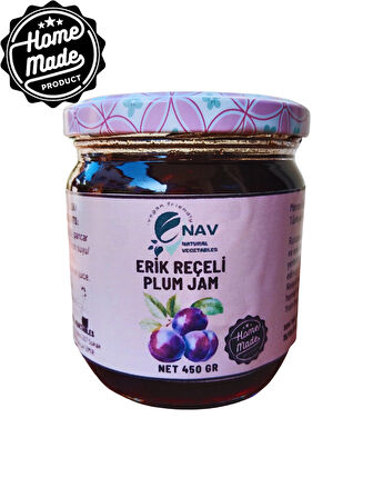 NAV Erik Reçeli Ev Yapımı Katkısız Koruyucusuz Cam Kavanozda  450 GR