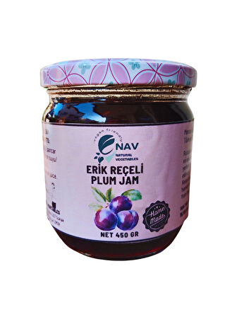 NAV Erik Reçeli Ev Yapımı Katkısız Koruyucusuz Cam Kavanozda  450 GR