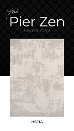 Pierre Cardin Pier Zen HG11A Krem Vizon Viskon Akrilik Yumuşak Leke Tutmaz Silinebilir Halı