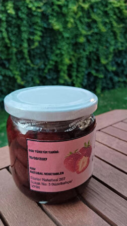 NAV Çilek Reçeli Ev Yapımı Katkısız Koruyucusuz Cam Kavanozda 450 GR