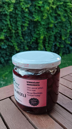 NAV Çilek Reçeli Ev Yapımı Katkısız Koruyucusuz Cam Kavanozda 450 GR
