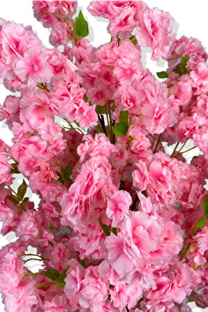 PEMBE LÜX YEŞİL YAPRAK DETAYLI BAHAR DALI 160 CM YAPAY AĞAÇ 30X25 GOLD KEMERLİ SAKSI