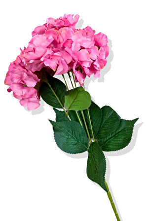 Yapay Koyu Pembe Ortanca Demeti 35 Cm 5 Dal