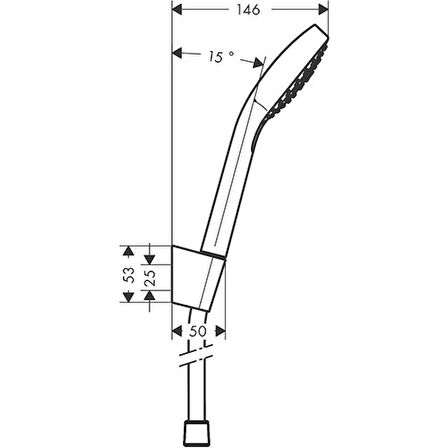 Hansgrohe Croma Select E Duş Askı Seti Vario Krom 26425400