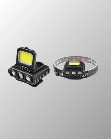 Şarjlı LED Kafa Lambası 800 Lumen COB XPE Ayarlanabilir Başlıklı