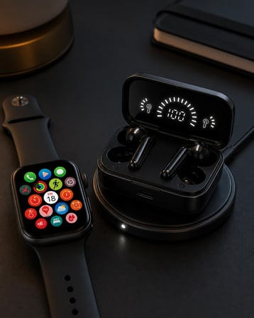 Spor ve Günlük Kullanıma Uygun Akıllı Saat ve Bluetooth Kulaklık Seti Yüksek Performans