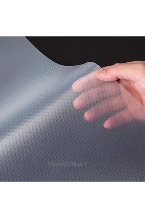 Mutfak Kaydırmaz Şeffaf Raflık Kaymaz Dolap Içi Çekmece Örtüsü Pvc 45x300 Cm Koruyucu Eva Kalın