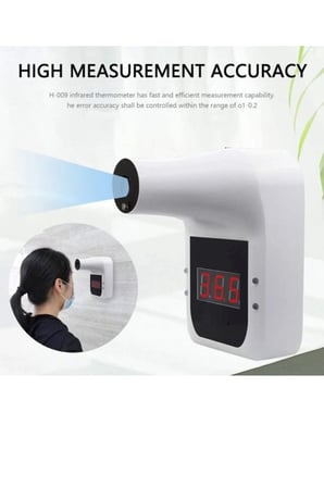 Hi8us HGB02 Duvar Tipi Ateş Ölçer Infrared Thermometer Temassız Hastane Okul İşyeri Avm Şirket