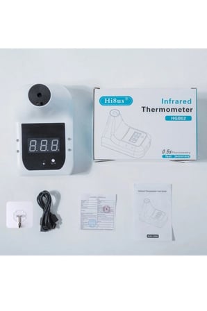 Hi8us HGB02 Duvar Tipi Ateş Ölçer Infrared Thermometer Temassız Hastane Okul İşyeri Avm Şirket